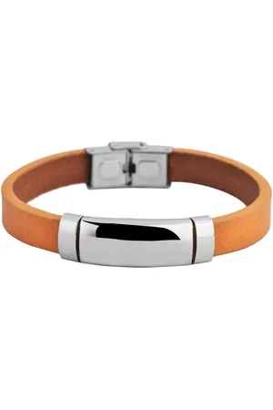 Akzent Lederarmband Josif Unisex Armband aus Echtleder mit Edelstahl Gravurplatte (einzeln) - Verkäufer: Shaghafi GmbH