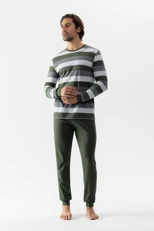 Mey Pyjama Herrenbündchenpyjama 34053 deep green (1 Stück, 1 tlg., 1 Stück) - Verkäufer: Mein Style