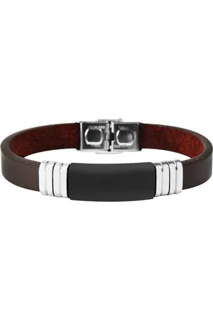 Akzent Lederarmband Alisso Herrenarmband aus Echtleder mit Gravurplatte aus Edelstahl (einzeln) - Verkäufer: Shaghafi GmbH