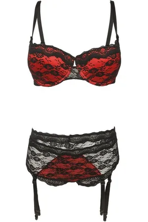 familytrends Set: Push-up-BH (mit Hüftslip) mit abnehmbarem Strapshalter