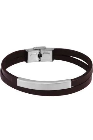 Akzent Armband Aron Unisex Armband aus Echtleder mit Gravurplatte (einzeln), Damen Armband - Verkäufer: Shaghafi GmbH