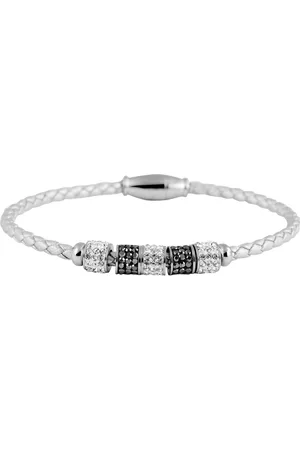 Akzent Lederarmband Bethany Damen Armband aus Leder mit Edelstahlelement und Similibesatz (einzeln), Damen Armband - Verkäufer: Shaghafi GmbH