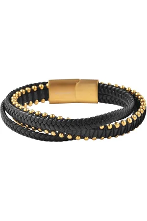 Akzent Lederarmband Dusan Unisex Armband aus Lederimitat mit Edelstahlelementen (einzeln) - Verkäufer: Shaghafi GmbH
