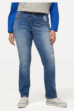 Ulla Popken Regular-fit-Jeans Jeans Sammy Destroy-Effekte schmales Bein Stretch - Verkäufer: Popken Fashion Group