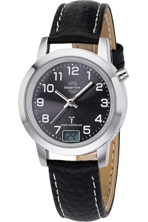 Master Time Quarzuhr Damen-Funkuhr MTLA-10577-24L, analog-digital, Schwarz, Lederarmband - Verkäufer: Selva Technik GmbH