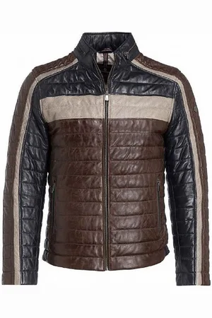 Milestone Lederjacke Cicero Steppjacke aus feinstem Lammnappa Leder - Verkäufer: LOGWOOD-STORE