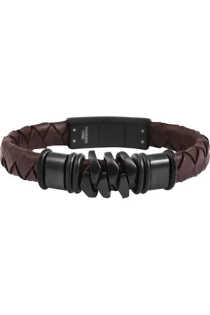 Akzent Armband Vijol Echtlederarmband mit Edelstahlelement, u. (Einzeln), Herren Armband - Verkäufer: Shaghafi GmbH