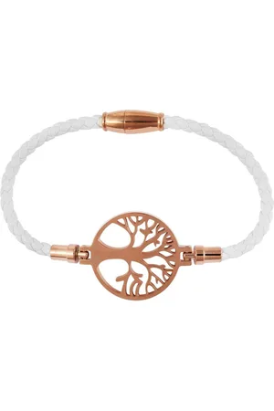 Akzent Armband Cami Echtlederarmband, geflochten mit Edelstahlelement (Einzeln), Damen Armband - Verkäufer: Shaghafi GmbH