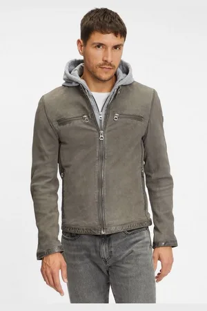 Mauritius Lederjacke GMJonno Herrenjacke mit Kapuze aus Veloursleder - Verkäufer: LOGWOOD-STORE