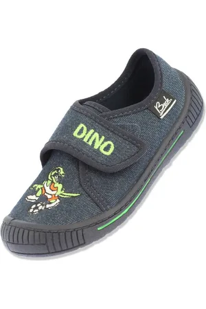 Beck Hausschuh Dino Hausschuh (atmungsaktive Materialien, für Kindergarten, Schule, Zuhause) mittlere Weite, robuste Materialien, herausnehmbare Einlegesohle - Verkäufer: