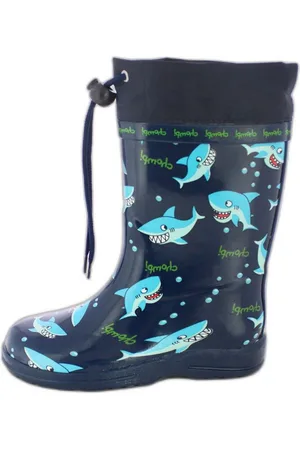 Beck Gummistiefel Sharks Gummistiefel (wasserdichter, schmaler Stiefel, für trockene Füße bei Regenwetter) Stulpe mit Kordel, weicher flexibler Naturkautschuk - Verkäufer: