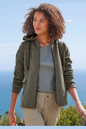 Lascana Fleecejacke Trekkingjacke mit Kapuze