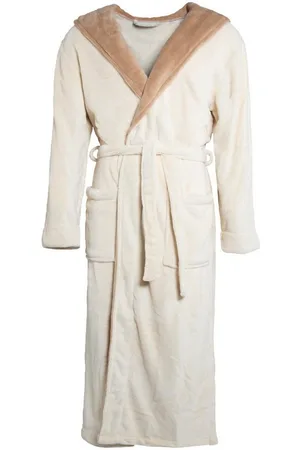 Celinatex Bademantel Saunamantel Kapuze für Sie&Ihn Texas creme/beige Größe S, Polyester - Verkäufer: Home-Garden24