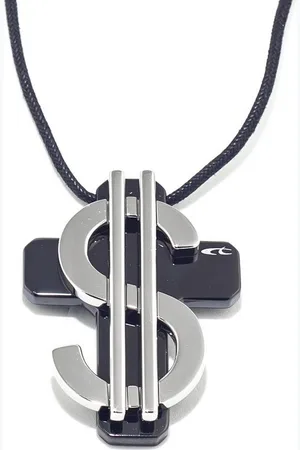Chronotech Edelstahlkette Halskette mit Anhänger Dollarzeichen 70602 - Verkäufer: woolloom
