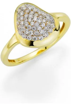 ELLEN K. Fingerring Gold 333 zweifarbig mit 53x Zirkonia-Steinen weiß