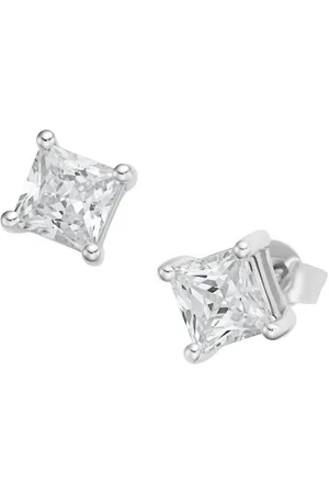 Giorgio Martello Paar Ohrstecker mit Zirkonia Carré, Silber 925