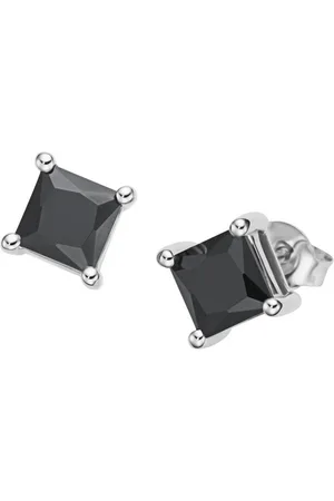 Giorgio Martello Paar Ohrstecker mit Zirkonia Carré, Silber 925