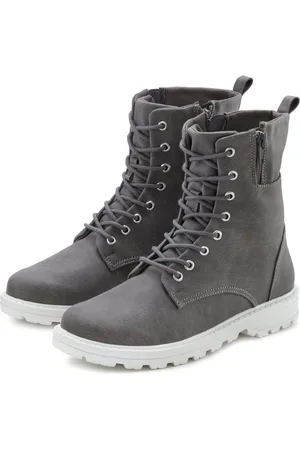 Lascana Schnürstiefelette zum Schnüren, modische Optik im Combat Look, Reißverschluss-Boots