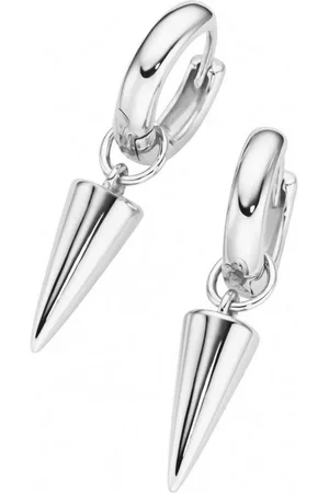 Giorgio Martello Paar Creolen mit Behang Kegel, Silber 925
