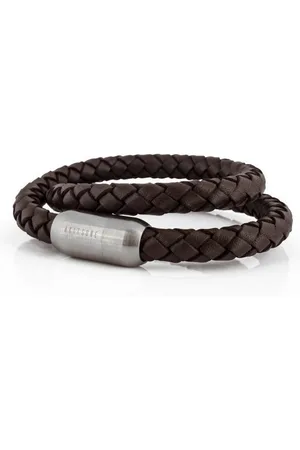 Akitsune Lederarmband Navis Lederarmband Silver-Braun 20 cm - Verkäufer: Blackskies