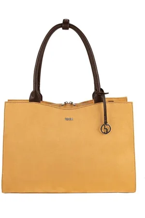 Socha Laptoptasche Straight Line Camel 15.6 Zoll (RFID-Schutz, viele Fächer, lange Griffe), Außenmaterial wie Alcantara - Vollausstattung - Synthetik - Verkäufer: