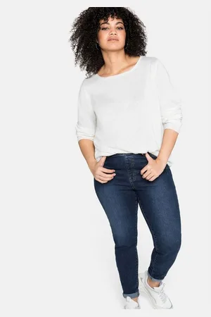 Sheego Stretch-Jeans Große Größen mit Gummibund und Gürtelschlaufen