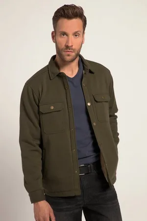 JP 1880 Fleecejacke Hemd Overshirt Outdoor Sweat Kunstfellbesatz-Futter - Verkäufer: Popken Fashion Group