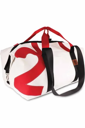 360Grad Reisetasche Reisetasche recyceltes Segeltuch Kutter XL Weiss Zahl Rot - Verkäufer: MARITIMIA