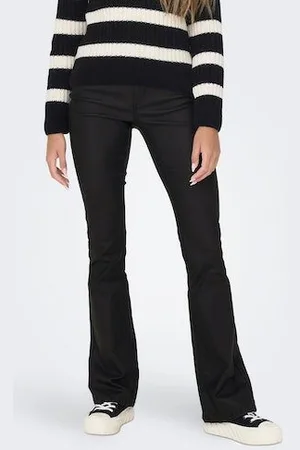 ONLY Lederimitathose ONLBLUSH MID WAIST FLARED COATED NOOS