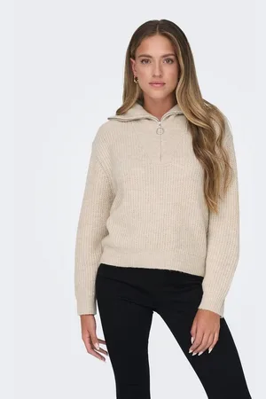 ONLY Strickpullover Half Zip Strickpullover Stehkragen Troyer ONLBAKER ONLBAKER L/S ZIP PULLOVER KNT NOOS - Verkäufer: ARIZONAS