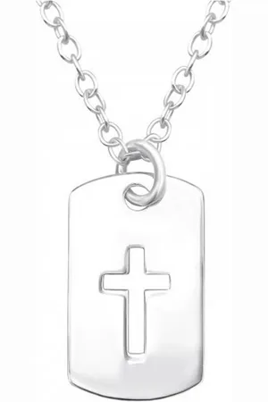 ALEXANDER YORK Kette mit Anhänger PLÄTTCHEN KREUZ, 2-tlg., 925 Sterling Silber - Verkäufer: