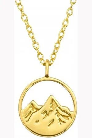ALEXANDER YORK Kette mit Anhänger BERGE in Gold, 2-tlg., 925 Sterling Silber - Verkäufer: