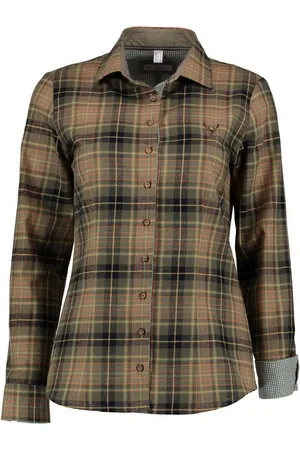 OS-TRACHTEN Outdoorbluse Flayon Jagdbluse mit Hirsch-Stickerei auf der Brust - Verkäufer: DealDate