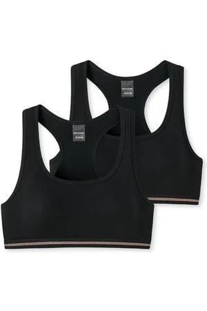 Schiesser Bustier "Long Life Cotton" (2er Pack) mit sportlichem Racerback-Rückteil