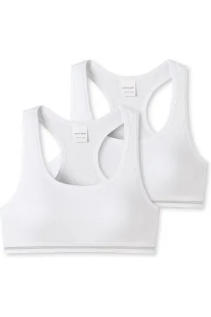 Schiesser Bustier "Long Life Cotton" (2er Pack) mit sportlichem Racerback-Rückteil