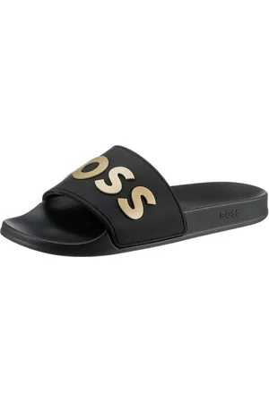 HUGO BOSS Kirk Slide Badepantolette, Sommerschuh, Poolslides, Schlappen, mit -Logoschriftzug
