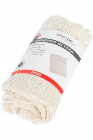 axentia Einkaufsbeutel Einkaufsnetz-Set, 3 Stk. 100 % Baumwolle 133598 - Verkäufer: ABC-Schnäppchenmarkt GmbH