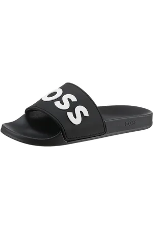 HUGO BOSS Kirk Slide Badepantolette, Sommerschuh, Poolslides, Schlappen, mit -Logoschriftzug
