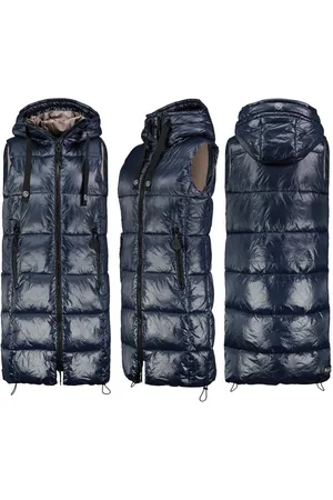 Fresh Made Steppweste Lange Stepp weste Kapuze Übergangs Herbst Frühlings Weste Windbreaker - Verkäufer: fashion-victim-style