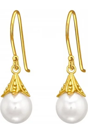 ALEXANDER YORK Paar Ohrhänger PERLENOHRHÄNGER BLÜTENKELCH in Gold, 2-tlg., 925 Sterling Silber - Verkäufer: