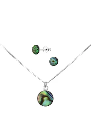 ALEXANDER YORK Schmuckset MUSCHELPERLMUTT abalone, 4-tlg., 925 Sterling Silber - Verkäufer: