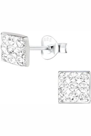 ALEXANDER YORK Paar Ohrstecker VIERECK Kristall weiß, 2-tlg., 925 Sterling Silber - Verkäufer: