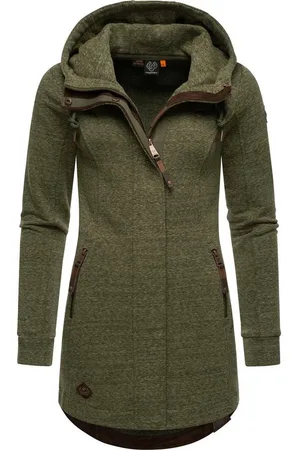 Ragwear Sweatjacke Letty Intl. Sportliche Kapuzenjacke mit Kunstleder-Elementen