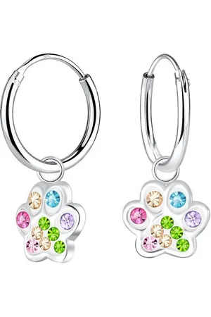 ALEXANDER YORK Paar Creolen Charm PFOTE bunt I hell, 2-tlg., 925 Sterling Silber - Verkäufer:
