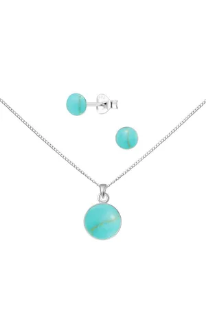 ALEXANDER YORK Schmuckset MUSCHELPERLMUTT türkis, 4-tlg., 925 Sterling Silber - Verkäufer: