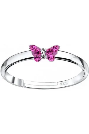 ALEXANDER YORK Silberring SCHMETTERLING fuchsia, 925 Sterling Silber - Verkäufer: