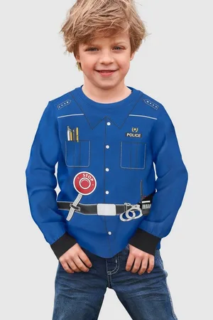 Kidsworld Langarmshirt POLIZEI Langarm, Basic-Passform, bedruckt, Rundhalsausschnitt
