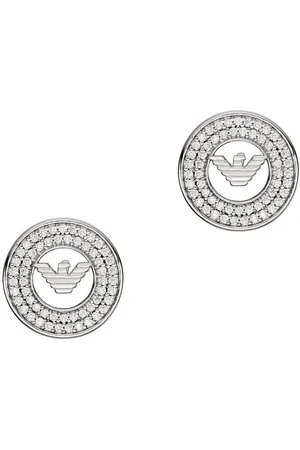Emporio Armani Paar Ohrstecker Schmuck Geschenk Silber 925 KEY BASICS EAGLE CORE, EG3629710, mit Zirkonia (synth)