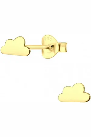 ALEXANDER YORK Paar Ohrstecker WOLKE in Gold, 2-tlg., 925 Sterling Silber - Verkäufer: