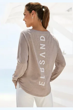 ELBSAND Longsleeve Tira mit Logodruck hinten, Langarmshirt, sportlich-casual